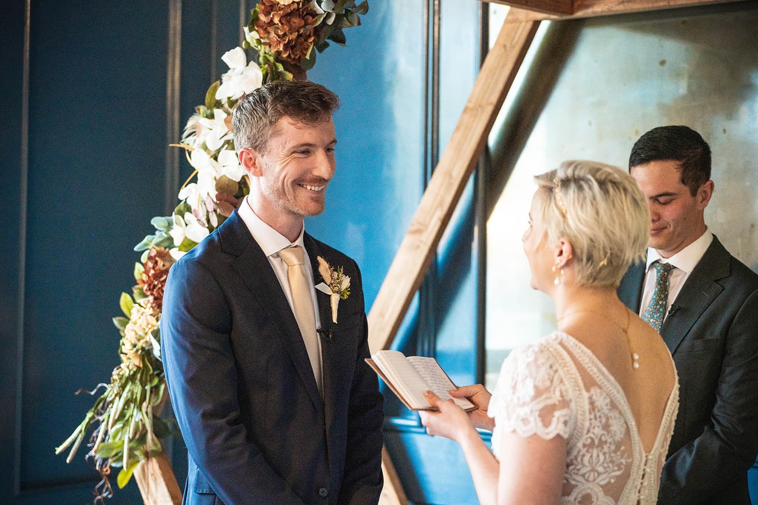 City Hall wedding ceremony with guests