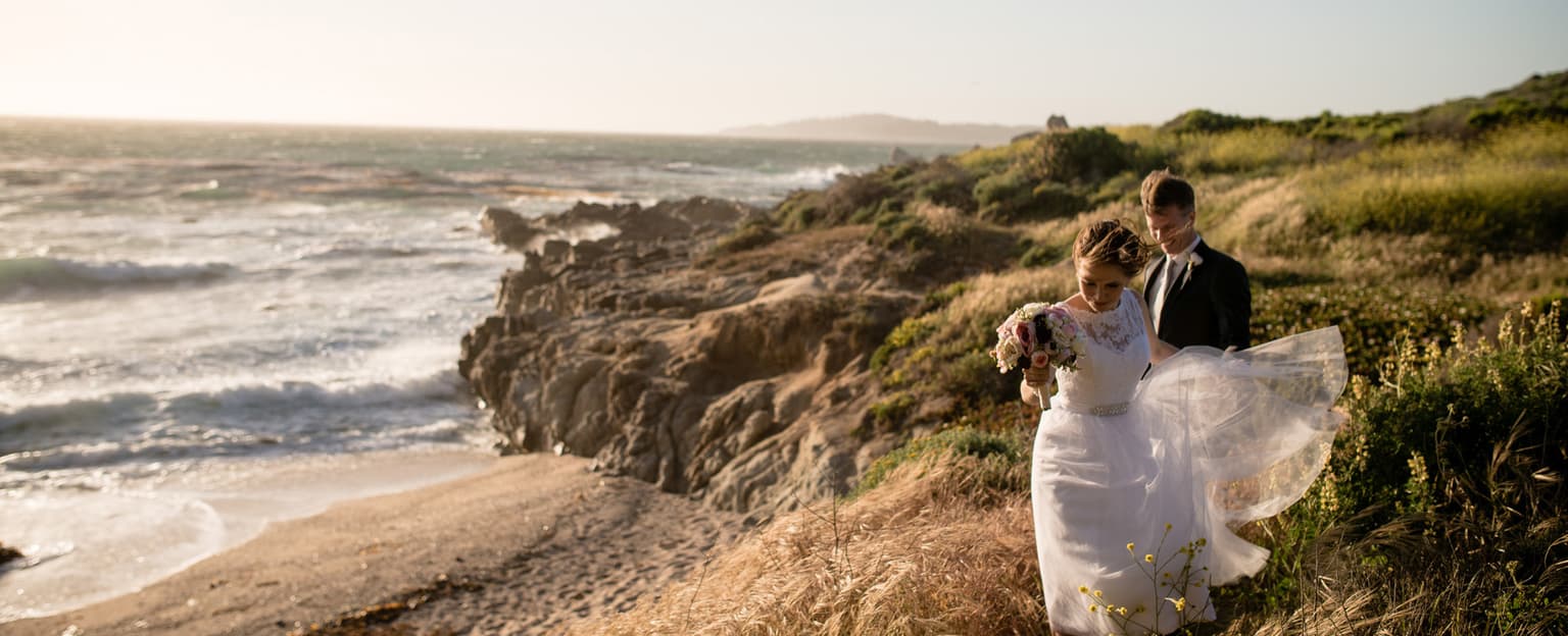 Micro wedding couple portrait
