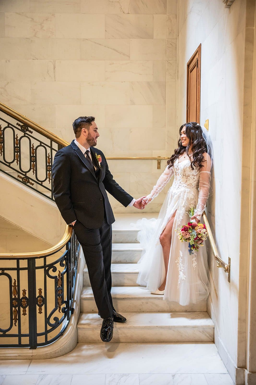 San Francisco City Hall wedding portrait