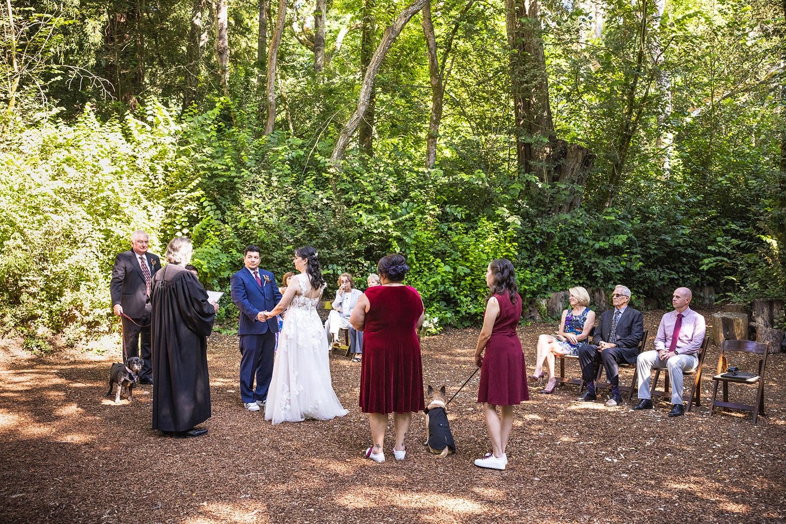 Wedding ceremony at Sand Rock Farm, Santa Cruz