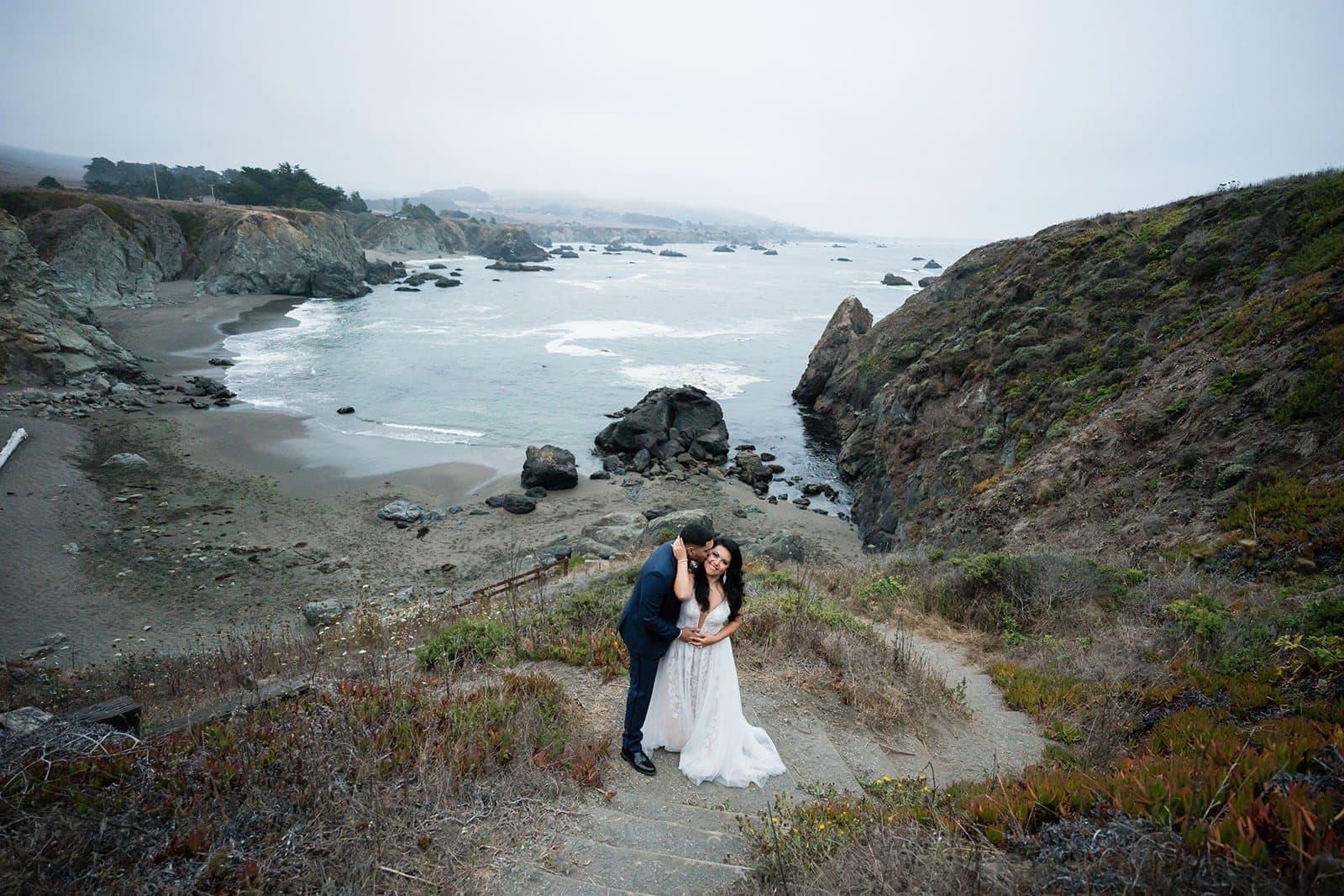 cliffside elopement at duncan's cove, bodega bay, Catherine & Christian at Duncan's Cove