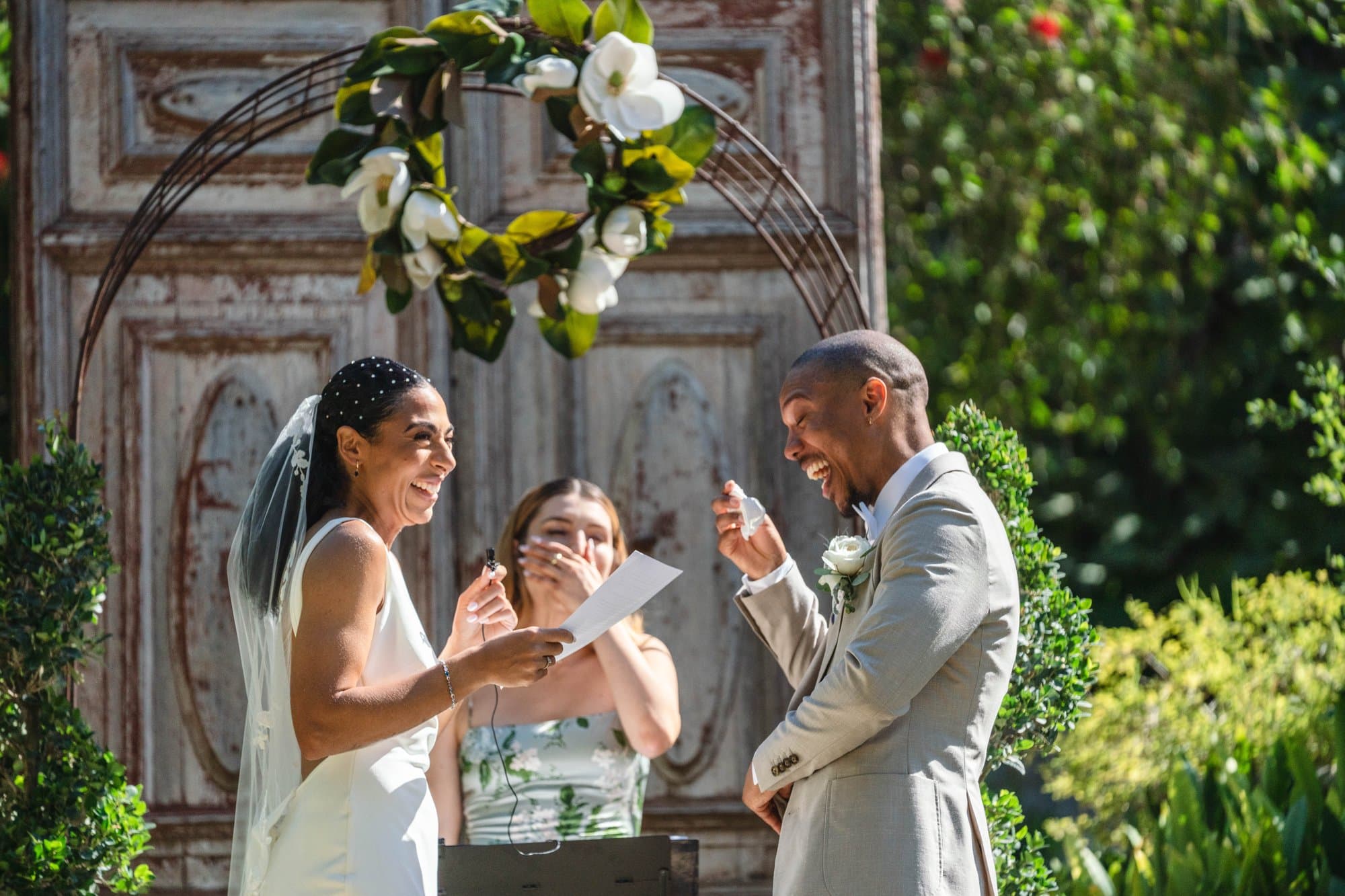 two-venue micro wedding topanga canyon los angeles, Chloe & Everett at The Mountain Mermaid
