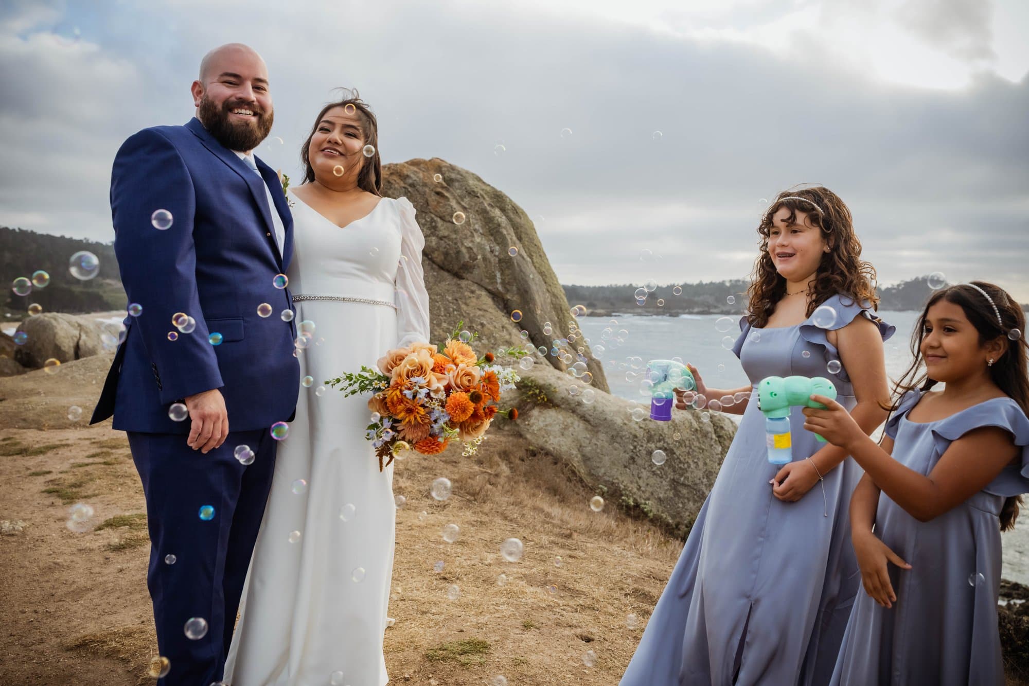 carmel wedding rock cliffside elopement, Fernanda & Adam at Carmel Wedding Rock