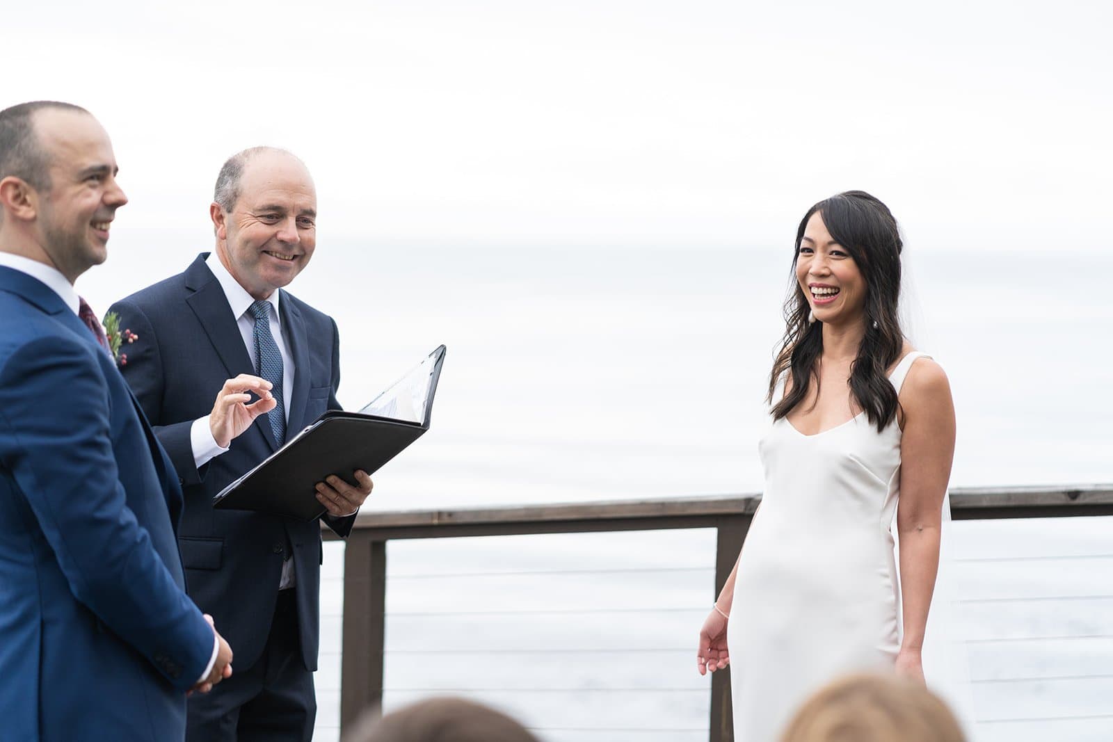 Wedding ceremony at Wind and Sea Estates, Big Sur