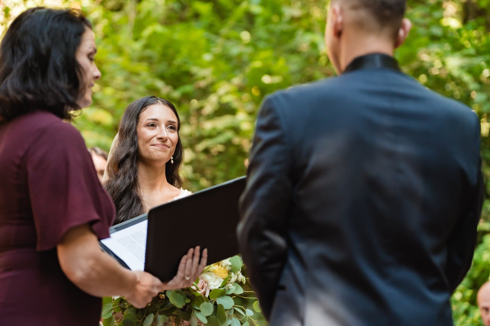 Wedding ceremony at Sand Rock Farm, Santa Cruz