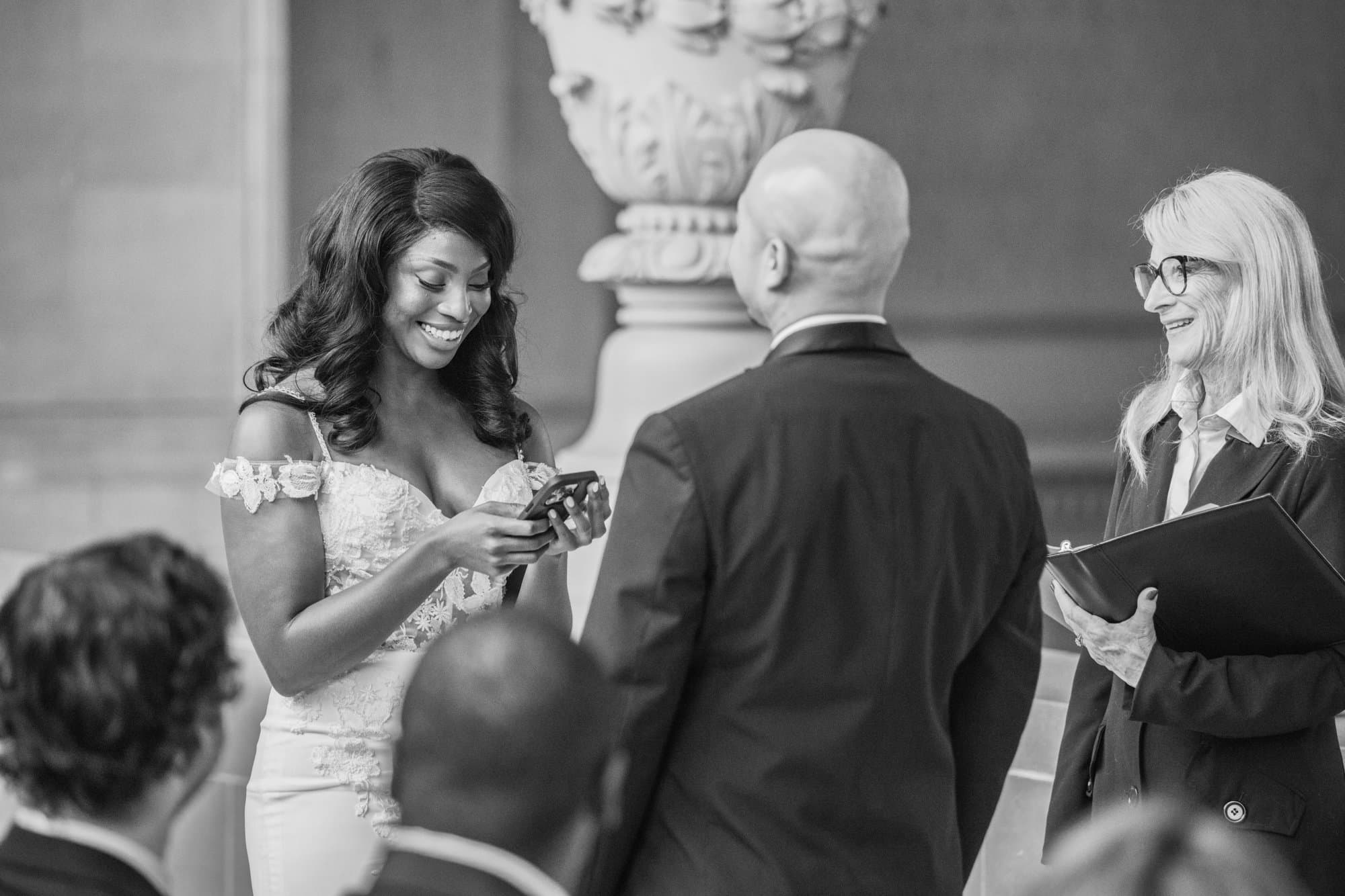 Wedding ceremony at San Francisco City Hall, San Francisco