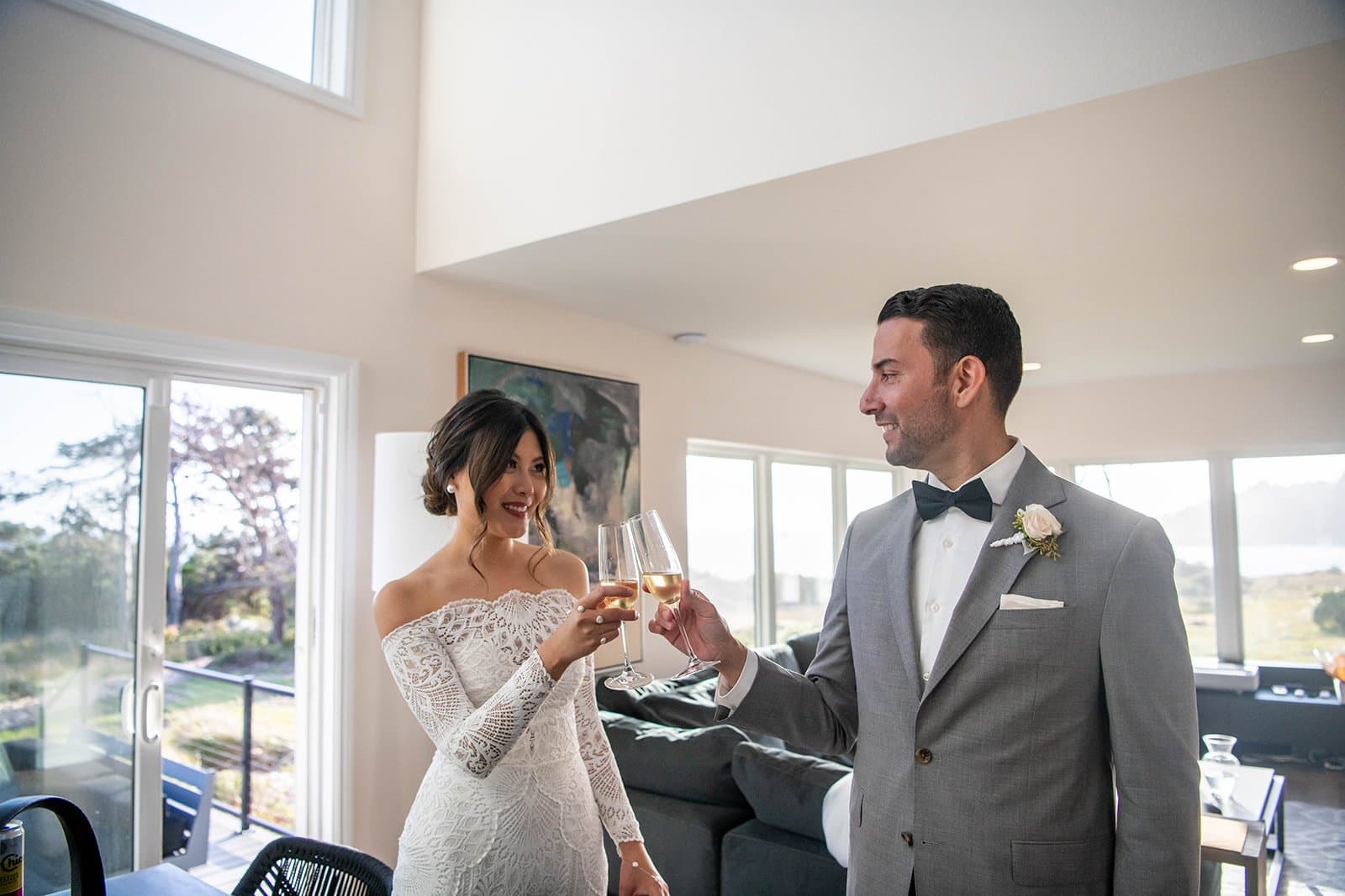 spring elopement at wander anchor bay mendocino coast, Yiran & Haroun at Wander Anchor Bay
