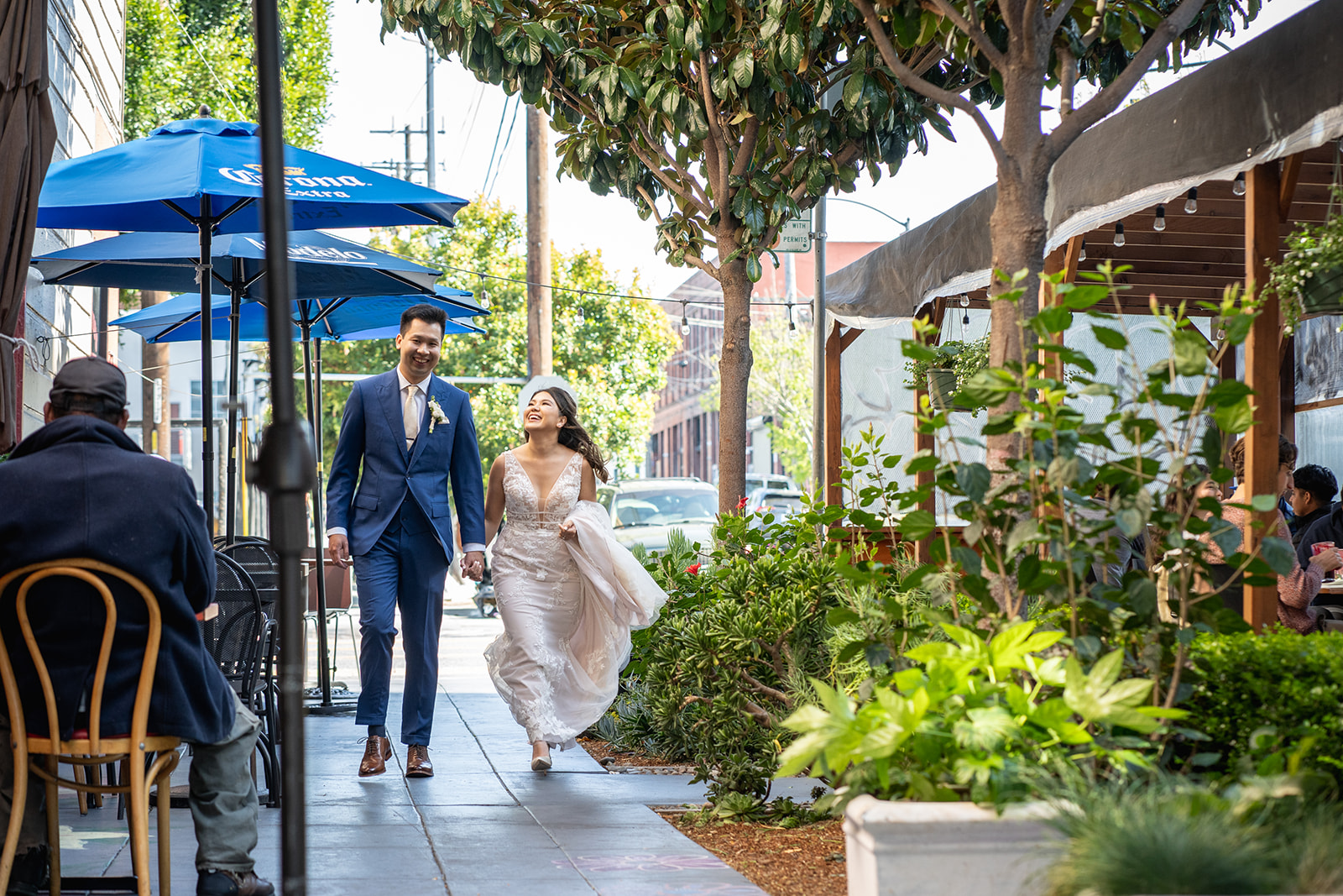 San Francisco micro wedding couple portrait