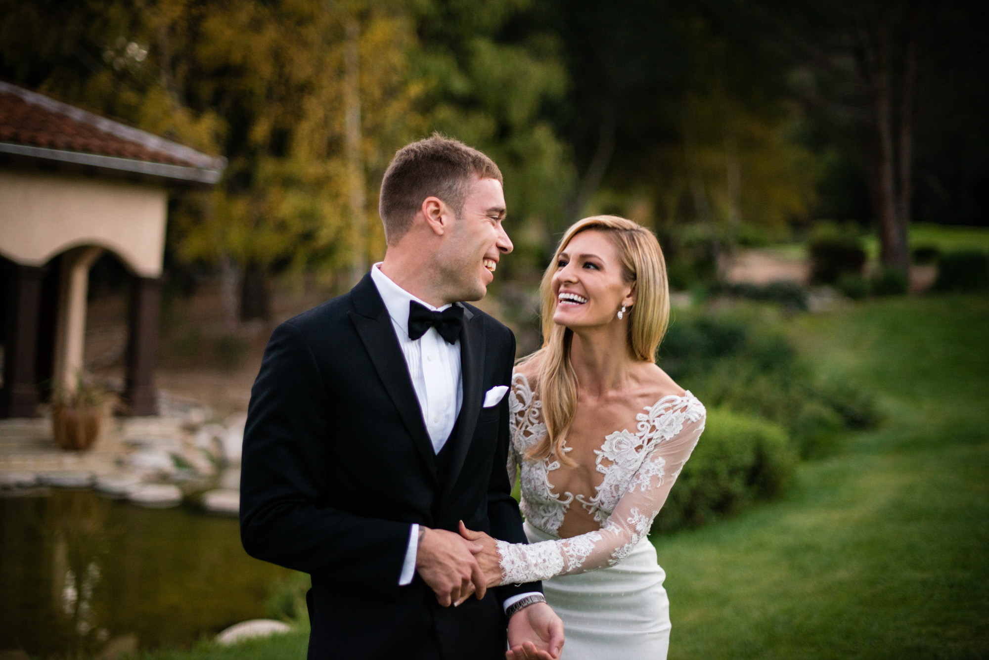 Couple at wine country wedding venue in Sonoma